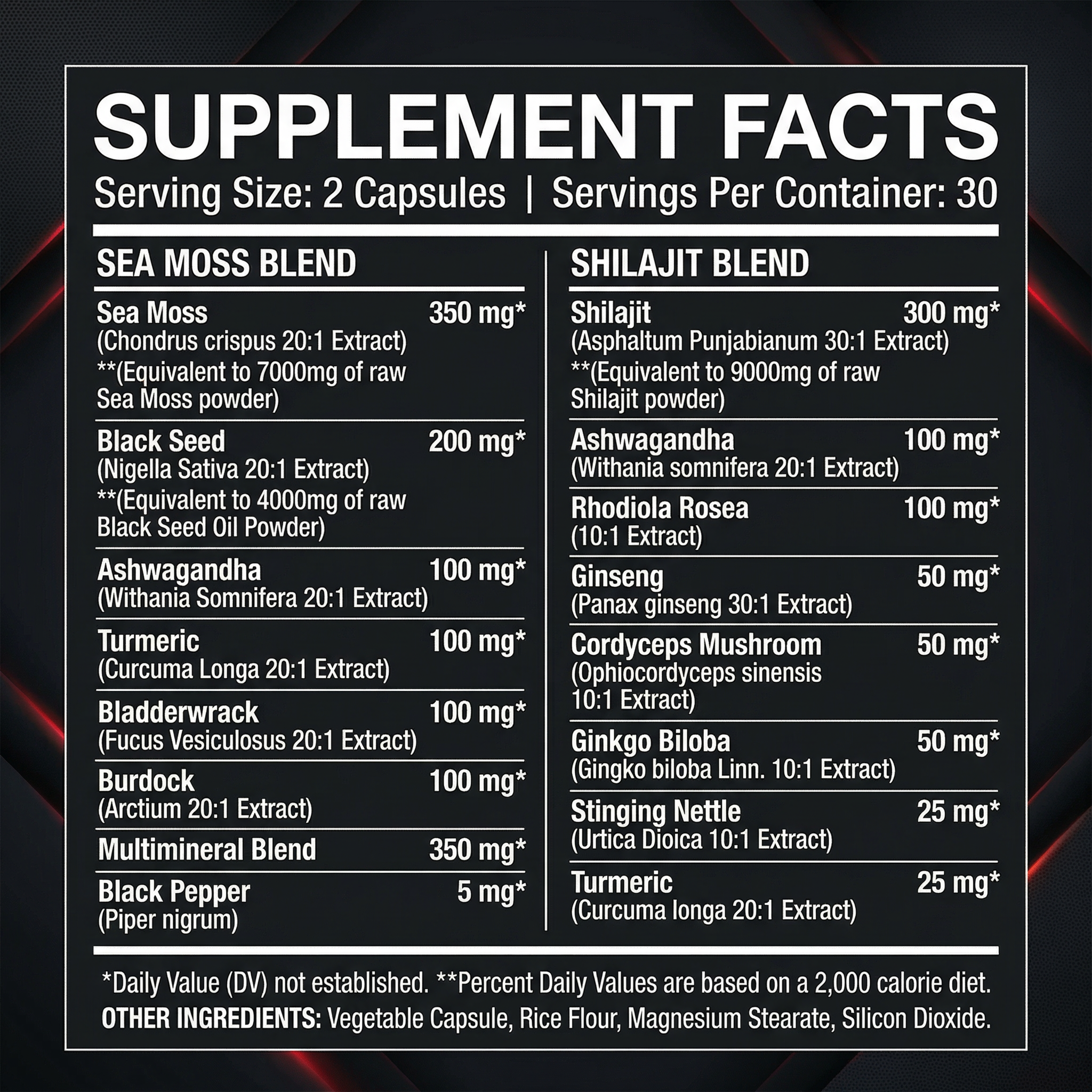 The Daily Energy Stack for Men ⚡ (Shilajit + Sea Moss Capsules)