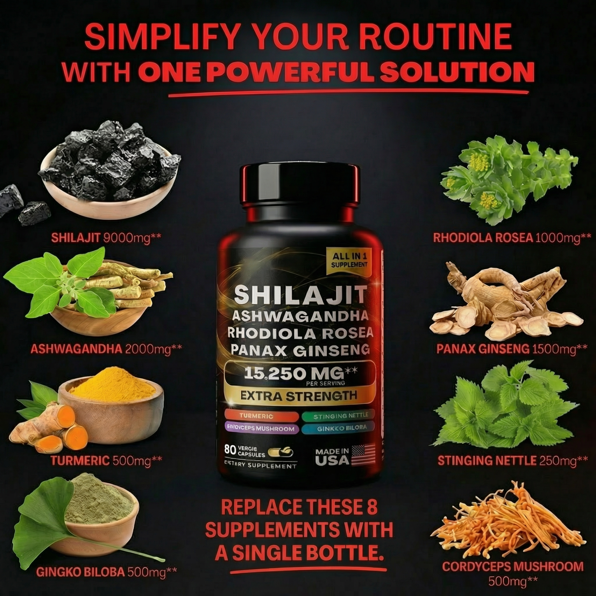 The Daily Energy Stack for Men ⚡ (Shilajit + Sea Moss Capsules)